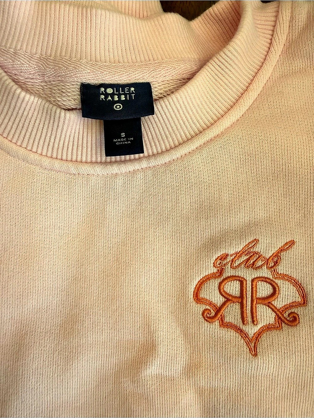 Roller Rabbit Club Crewneck Sweatshirt Pink